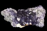 Purple Fluorite Crystals with Quartz - China #94930-3
